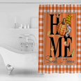 thumbnail image 4 of 72x78 Inch Shower Curtain Orange Fall Bathroom Decor Waterproof Fabric Bathtub Bath Curtains Decorative Thanksgiving Pumpkins Home Plaid Extra Long Shower Curtain Set with Hooks, 4 of 6