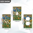 thumbnail image 7 of Yayeee Blank Wall Plate Cover 1-Gang 4.5"x2.7" Home Unused Decorative Outlet, Orange Floral Garden, 7 of 7