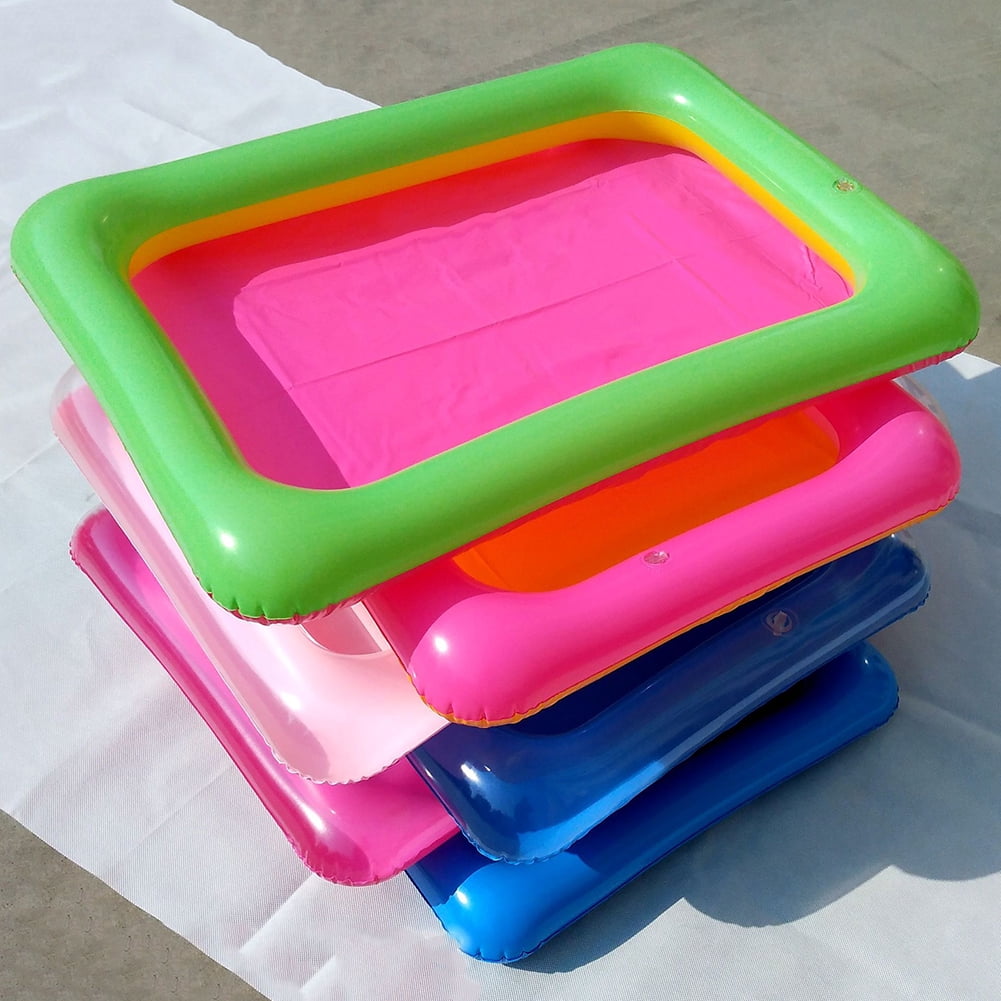 1Pc Blue inflatable indoor kids play sandbox sand tray children toys 60*45cm BH 