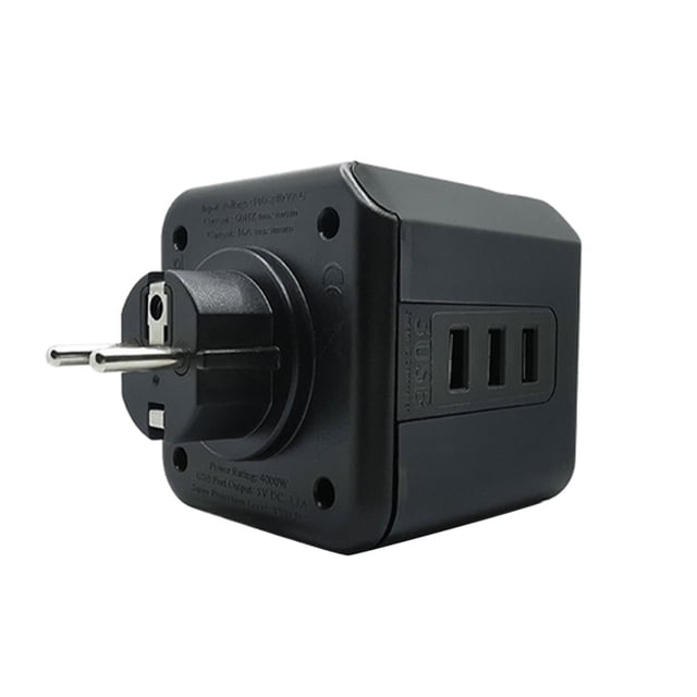 Moyic Enchufe ABS, todos los adaptadores, Cable de enchufe multidireccional, enchufe multidireccional, enchufe negro, adaptador para cada Cargadores de dispositivos electrónicos específicos