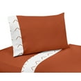 thumbnail image 4 of Sweet Jojo Designs Mod Dinosaur Black Tan and Orange Toddler Bed Comforter 5 Piece Bedding Set, 4 of 6