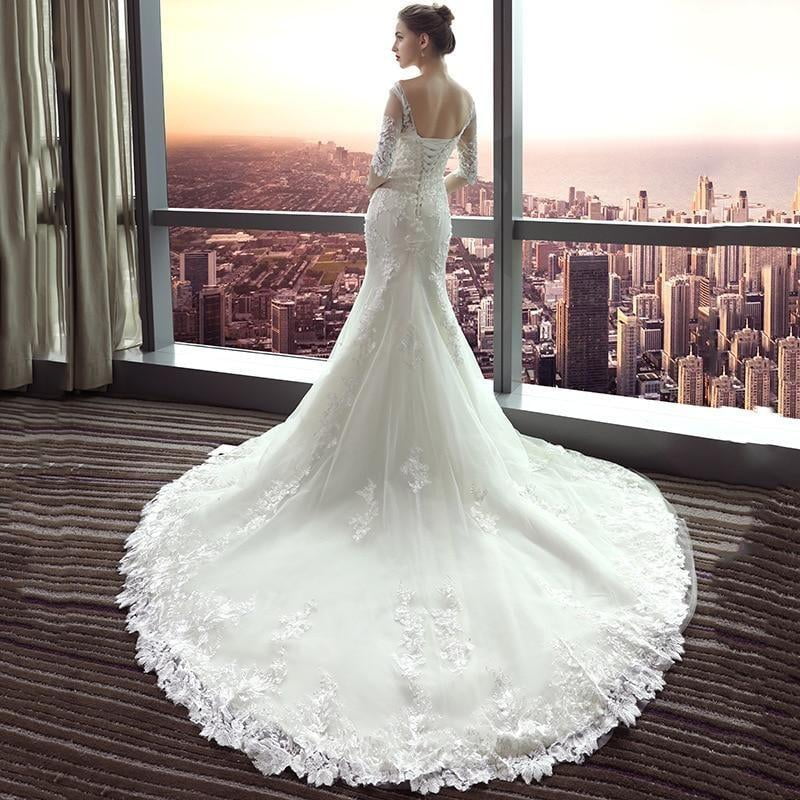 half mermaid wedding dress