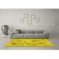 thumbnail image 3 of Ahgly Company Indoor Square Abstract Yellow Modern Area Rugs, 8' Square, 3 of 4