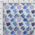 thumbnail image 2 of oneOone Cotton Cambric Light Blue Fabric Food Craft Projects Decor Fabric Printed By The Yard 56 Inch Wide, 2 of 3