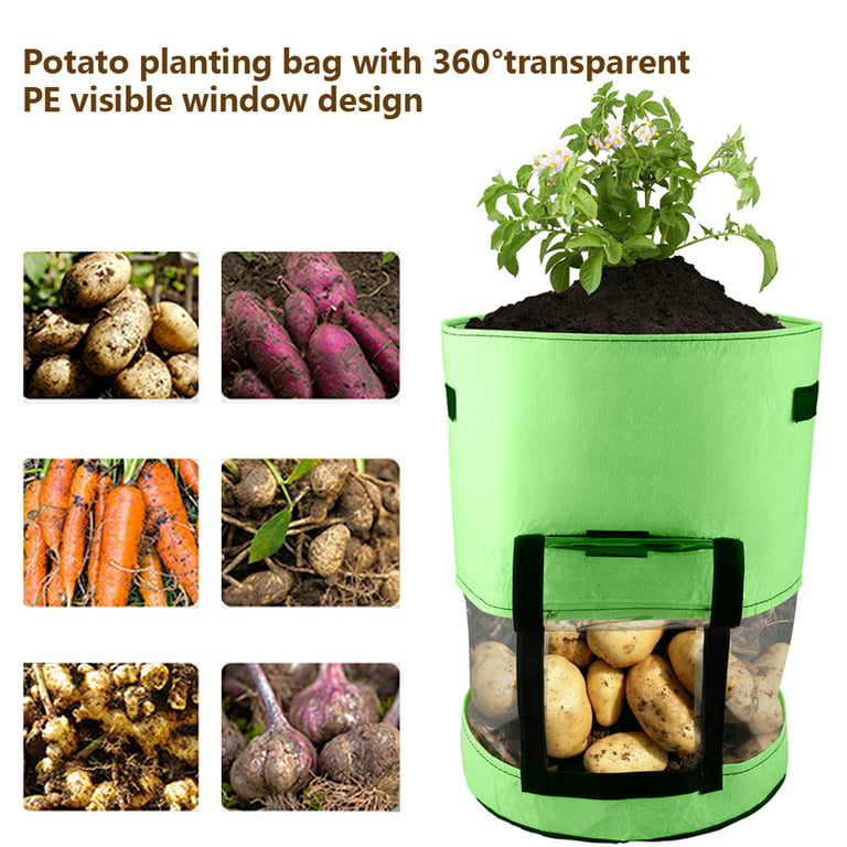 10 Gallon Green or Black Pot Planter Potato Onions Root Veggie