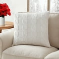 thumbnail image 2 of My Texas House Willow Cable Knit Square Decorative Pillow Cover, 22" x 22", White, 2 of 6
