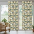 thumbnail image 5 of Outdoor Curtains for Patio Waterproof, Vintage Flowers Outdoor Privacy Panels Grommet, Spring Yellow Green Floral Country Leaves Birds Blackout Outside Curtains for Porch/Cabana 54"x108", 2 Panels, 5 of 8
