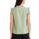thumbnail image 3 of Camisa sin mangas con volantes para mujer INSPIRE CHIC, escote en V, con abertura, tops casuales elegantes, Verde claro S, 3 of 6