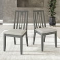 thumbnail image 2 of Castle Place Contemporary Wooden Dining Chair,Set of 2, Grey, 2 of 8