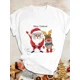 thumbnail image 3 of Camiseta de estilo navideño para mujer, ropa con estampado de dibujos animados, moda para mujer, 3 of 4