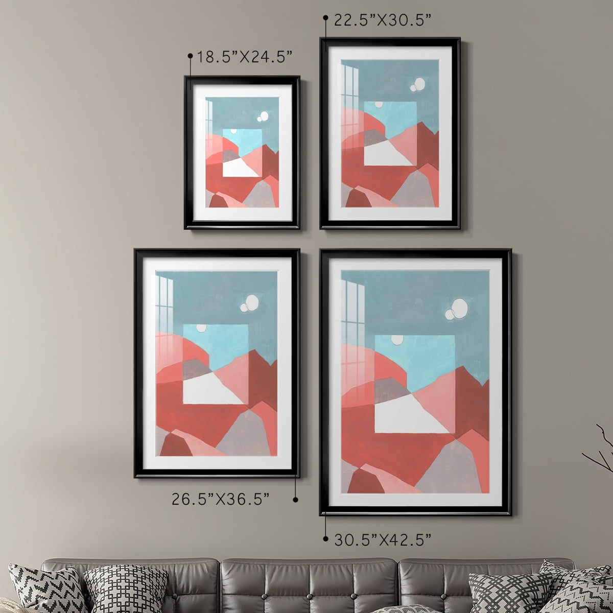 Wexford Home Desert Dreamscape I Premium Framed Print, 18.5" x 24.5" - Ready to Hang, Black (Set of 2)