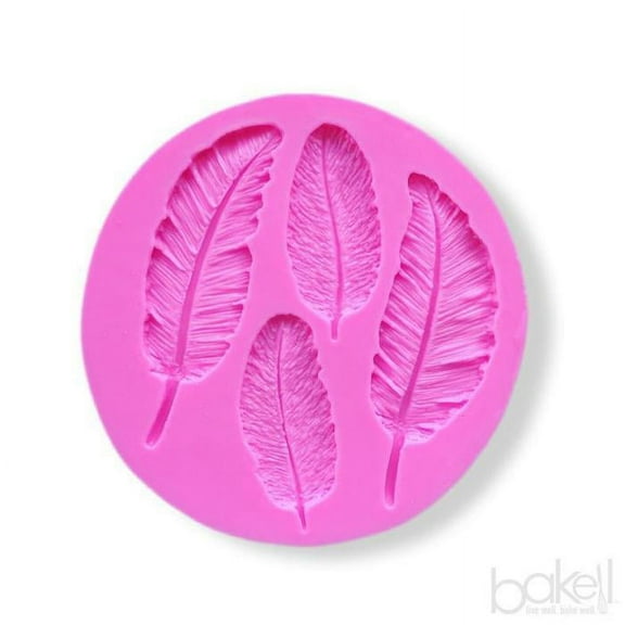 Cute Feathers Pattern Silicone Mold 3.5 Inches | Bakell