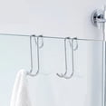 thumbnail image 4 of Gancho de pared para mampara de ducha Mampara de ducha de baño Gancho de baño muy liviano para almacenamiento de ducha sobre la puerta de la ducha 2 piezas (11,5 cm) ER, 4 of 4