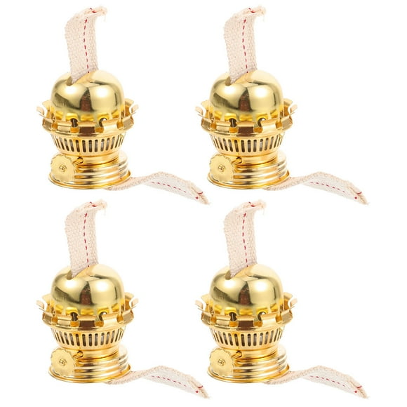 Miangastore 4Pcs Oil Lamp Replacement Burner Kerosene Oil Lamp Wick Oil Lamp Replacement Wick Holder