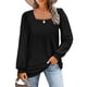 thumbnail image 1 of Camiseta suelta informal de manga farol con cuello cuadrado y manga larga Adepaton BST2002910-3, 1 of 6