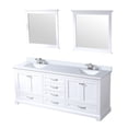 thumbnail image 6 of 80" X 22" White Bath Vanity With Quartz Surface, Included Faucet, 30" Mirrors - And Scratch Stain 80 In. W 22 D Vanity, Top, To Stains, 6 of 6