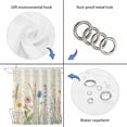 thumbnail image 5 of Spring Floral Waterproof Fabric Shower Curtain,Summer Flower Botanical Farmhouse Waterproof Fabric Shower Curtain for Bathroom Curtains Bathtubs Hotel Shower Curtains with 12 Hooks Extra Long 72x96, 5 of 8