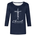 thumbnail image 5 of Daisyyozoid Nouvelles Arrivées Hauts pour Femmes Joyeuses Pâques Col Rond Manches Longues, 5 of 5