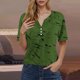 thumbnail image 2 of Camisetas de Manga Corta para las Mujeres Impreso Cuello en V Top Casual, Ligero Y Suave de Algodón para las Mujeres, 2 of 9
