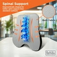 thumbnail image 2 of BLACK+DECKER Slow Rebound Memory Foam Back Cushion Lumbar Support Pillow, Gray/Black, 2 of 7