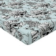 thumbnail image 2 of Ambesonne Shabby Flora Fitted Sheet, Pond Water Flowers, Twin Size, Pale Blue White Black, 2 of 3