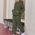 thumbnail image 2 of Women's 2 Piece Outfits Hoodie Sweatsuit Sets Oversized Sweatshirt With Pockets And Jogger Sweatpants, Soft And Comfortable Fabric Drawstring Design For Adjustable Fit, Great For, 2 of 5