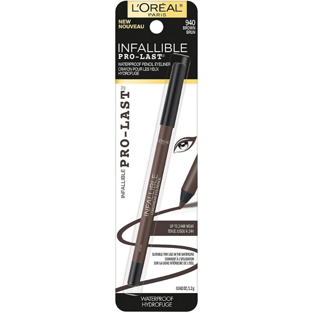 2 Pack L'Oreal Infallible ProLast Waterproof Pencil Eyeliner, Brown