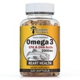 thumbnail image 5 of Sunshine Naturals Omega-3 Fish Oil Softgels, Heart & Brain Health Support, Dietary Supplement, 120 Softgels, 3-Pack, 5 of 6
