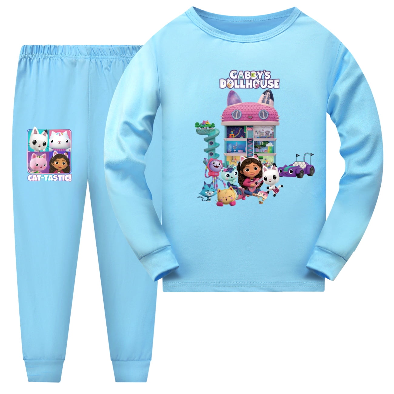 Pyjama Garçon 2 Pièces Manches Longues - Ensemble T-Shirt Et Pantalon Motif Dessin Animé, Confortable