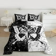 thumbnail image 2 of jejeloiu Gothic Moth Bedding Comforter Set,Vintage Damask Flowers Twin Comforter Sets,Bohemian Theme Bedding Set For Kids,Microfiber Bedroom Decor Reversible,2pcs, 2 of 8