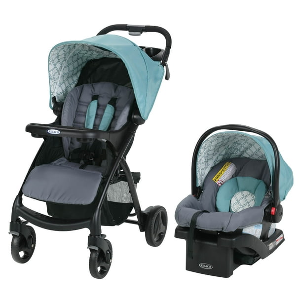 Graco Verb Connect Travel System, Graco Blue And Gray Car Seat