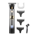 thumbnail image 4 of Cortadora de pelo eléctrica, kit completo de aseo profesional para cortar el pelo con peines guía para hombres, color plateado, 4 of 5