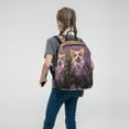 thumbnail image 5 of Naloa Dog in Lavender Flowers Print Lightweight DayBackpack Suitable for school, work, shopping, travel, etc., 5 of 5