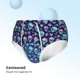 Adobk Blue Skull Flower Print Boys Soft Cotton Underwear For Toddler