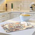 thumbnail image 6 of GZHJMY Absorbent Dishes Drainer/Rack Mat for Countertop Small Size 16 x 18in, Microfiber s Kitchen Counter Draining Pad Floral with Birds and Fantasy FlowersCoffee Mat, 6 of 7