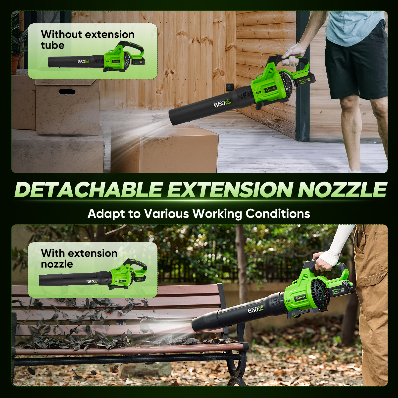 Saker Cordless Leaf Blower with Dual 5.2Ah Batteries photo 7