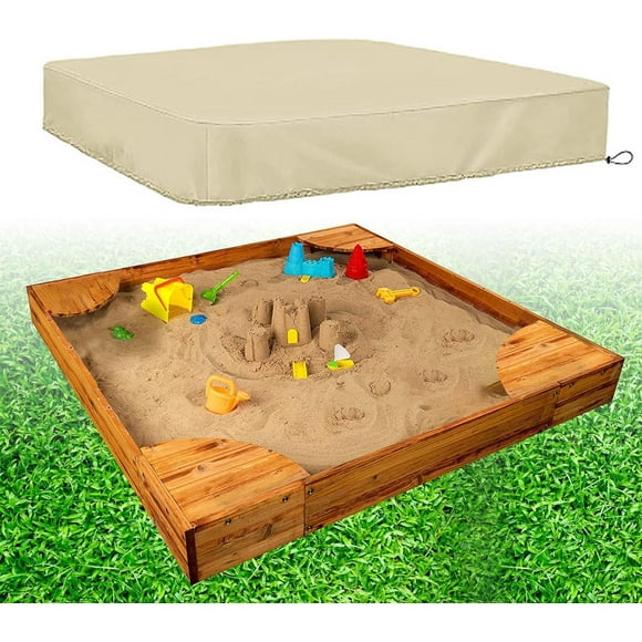Sandbox Sandpit Cover, Kids Sandbox Cover for Sand and Toys Protection, Square Sandbox Protective Cover with Drawstring 200*200*20cm
