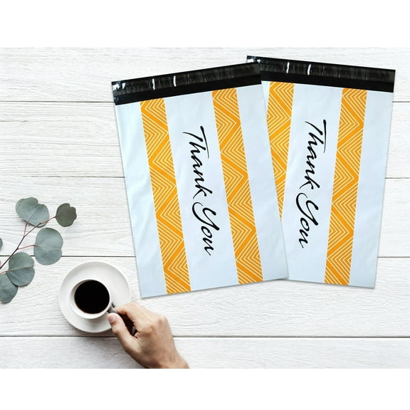 10 Designs! Ultimate Thank you Poly Mailers Collection, 10x13" Combo, Self Seal Shipping Mail Bags