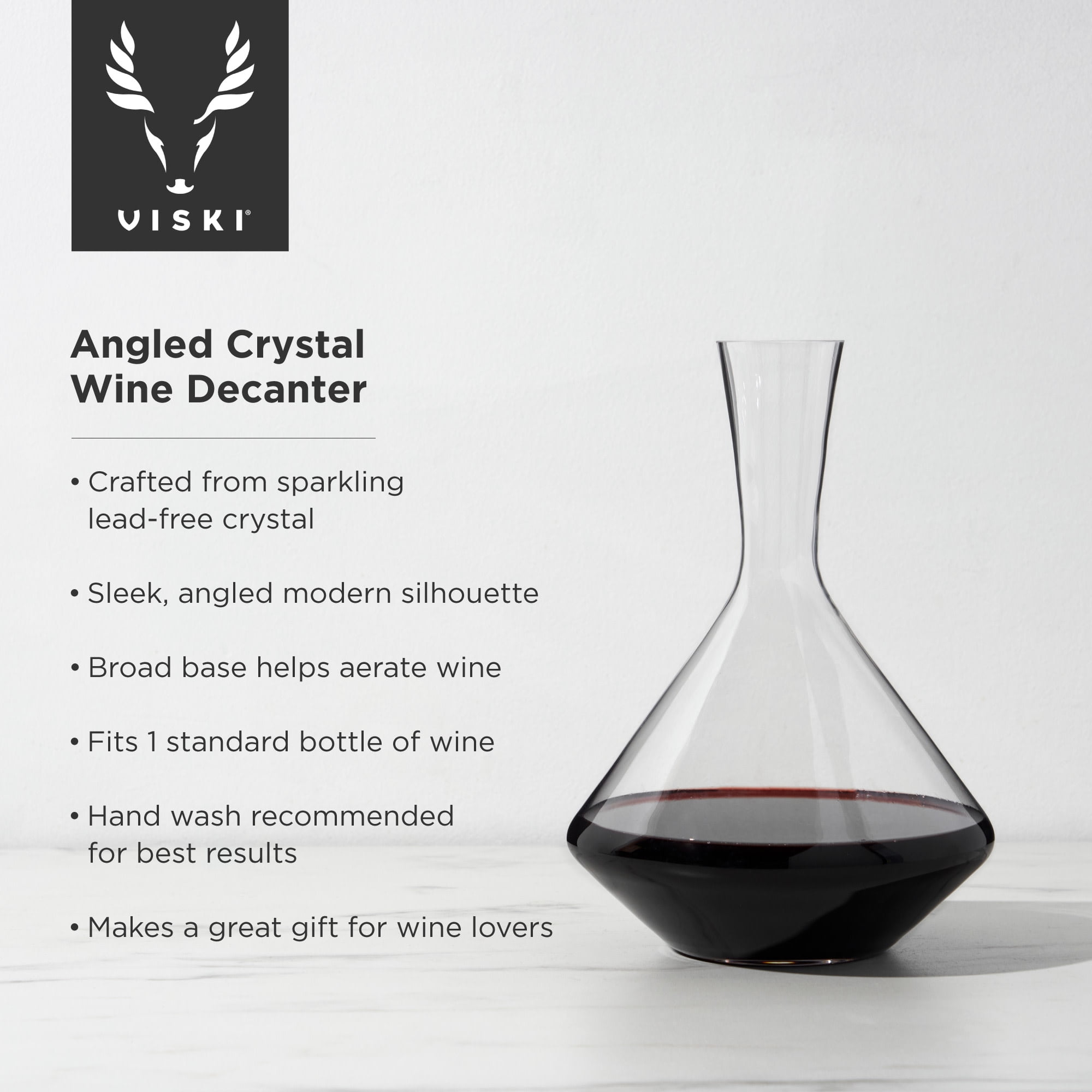 Unbranded Crystal Glass Wine Decanter / Wine carafe with Handle (60 oz)