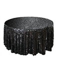 thumbnail image 2 of BalsaCircle 120" Big Payette Round XL Sequin Tablecloth Wedding Party Linens Black, 2 of 8
