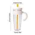 thumbnail image 3 of TFYZYY Large Capacity 1100ML Water Cup with Straw, Scald-Proof Heat Resistant Travel Mug, Portable Plastic Drink Container for Outdoor Sports and Office, 3 of 6