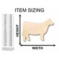 thumbnail image 2 of Unfinished Wood Cow Calf Silhouette - Craft- up to 46" DIY 10" / 1/4", 2 of 3
