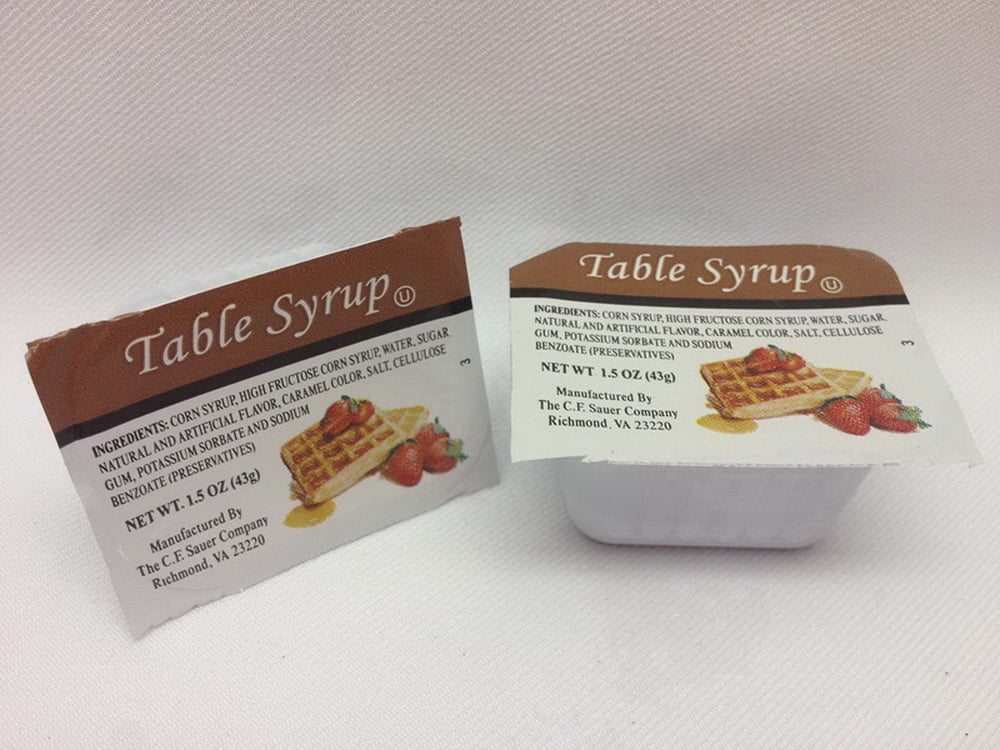 (Price/Case)Sauer Regular Table Syrup 1.5 Ounces 100 Per Case