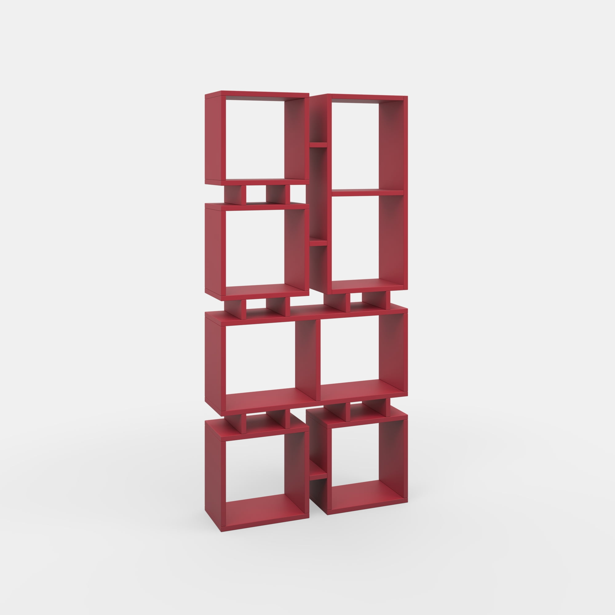 Ada Home Decor Furniture 4 Tier Open Shelf Burgundy Bancroft Modern Bookcase