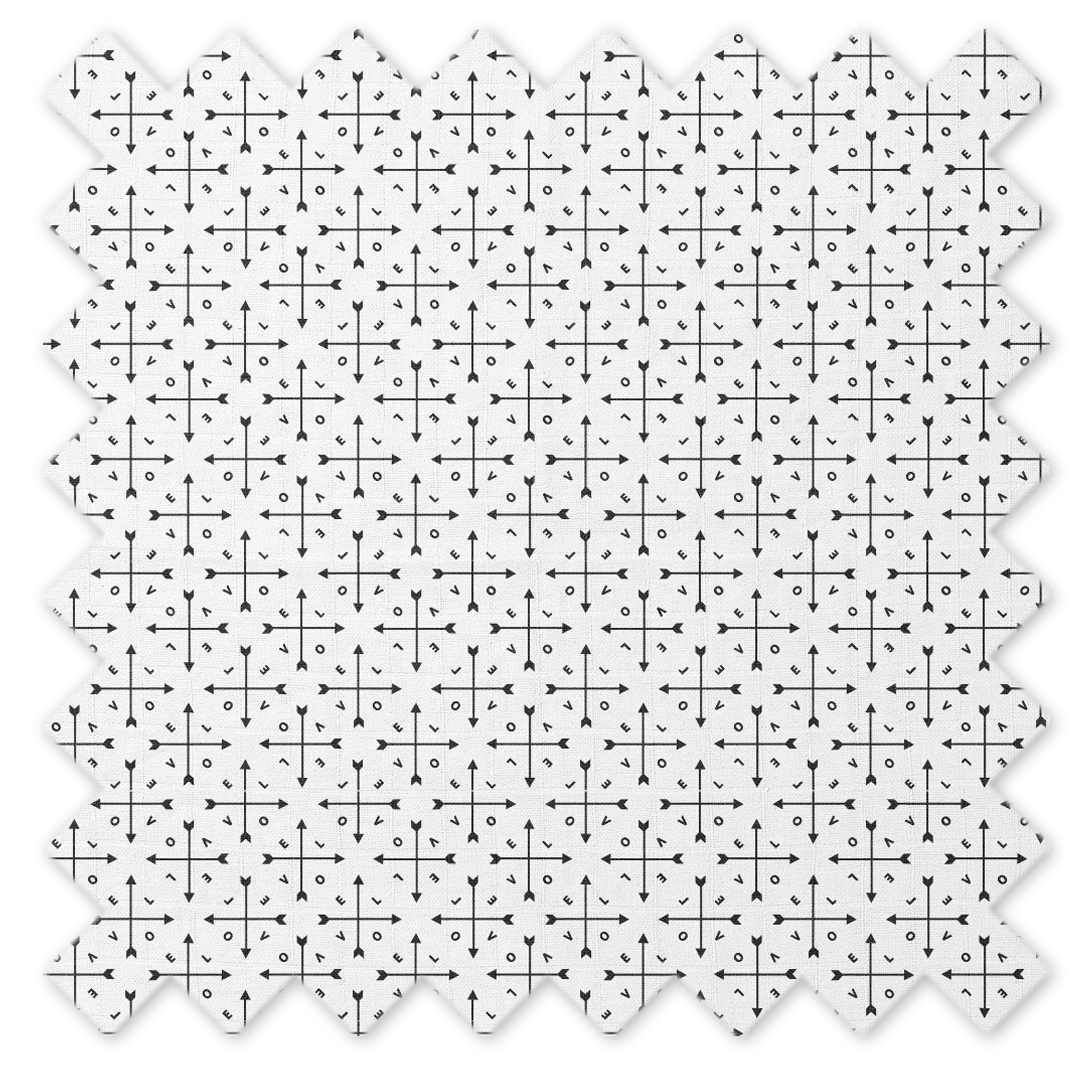 Bacati - Love Arrows Black Quilted Muslin Changing Pad Cover