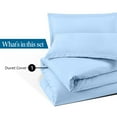thumbnail image 4 of Super King Duvet Cover – 1-Piece Ultra-Soft 100% Microfiber Bedding, Light Blue Solid – Zipper Closure Comforter Cover, 4 of 7