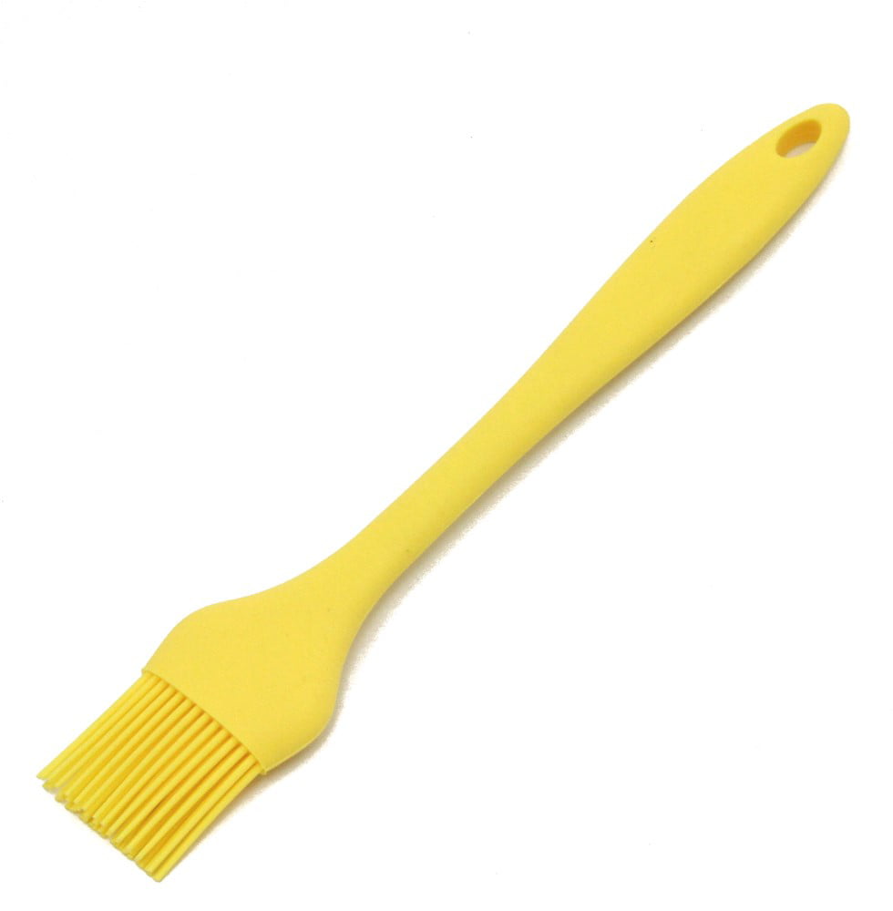 N/E Binhai Grill Brush & Kitchen Silicone Basting Pastry Cooking Brush Crystal Comfort Handle-Best Kitchen Gadget Yellow