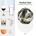 thumbnail image 6 of Fuzoiu Daisy Guinea Pig Print Leather Coasters Set,Drink Coasters Set of 4,for Tabletop Protection, Durable PVC Coasters,Home Décor and Housewarming Gift-Octagon, 6 of 6