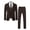 coffee brown, variant on i·FineLong Men's Plaid Three - Piece Suit, Suitable for Business and Travel