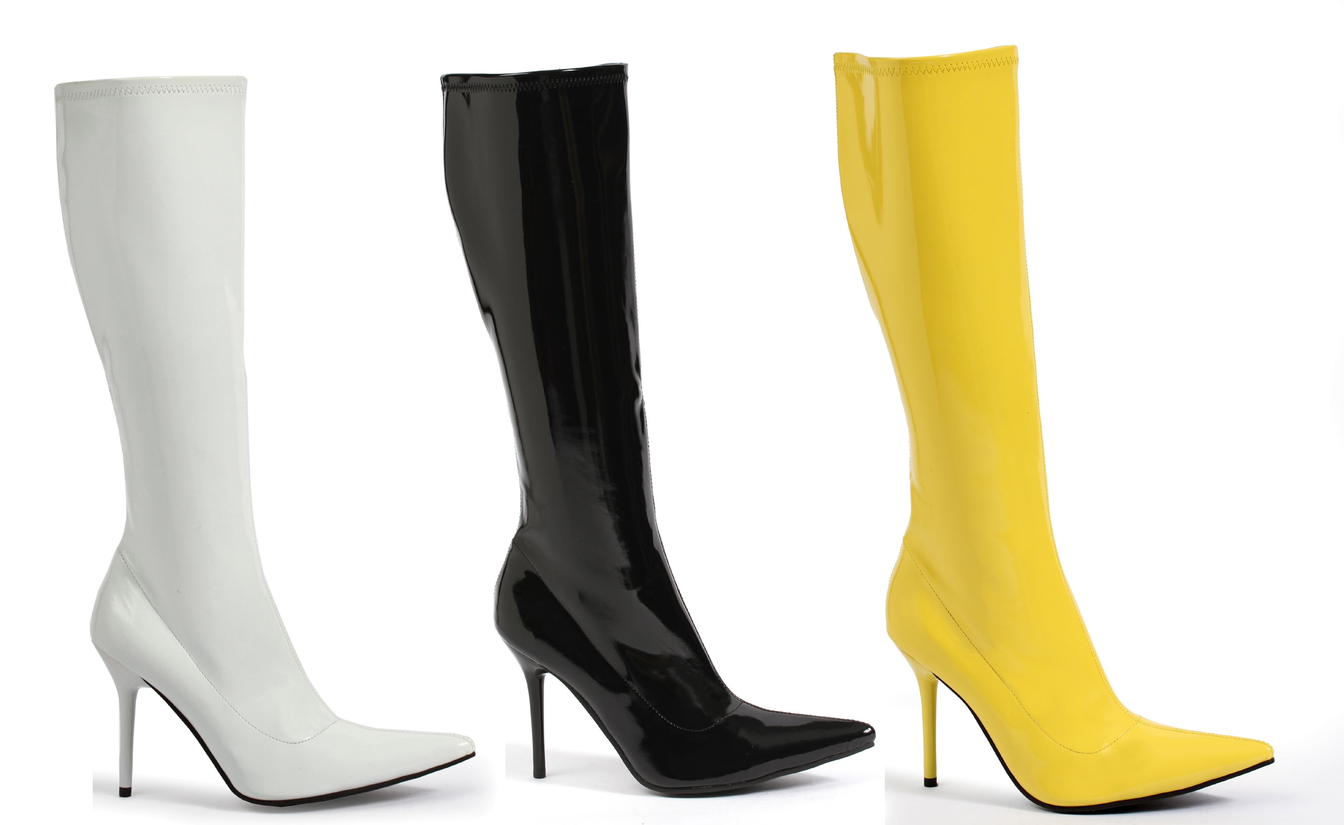 pencil heel long boots